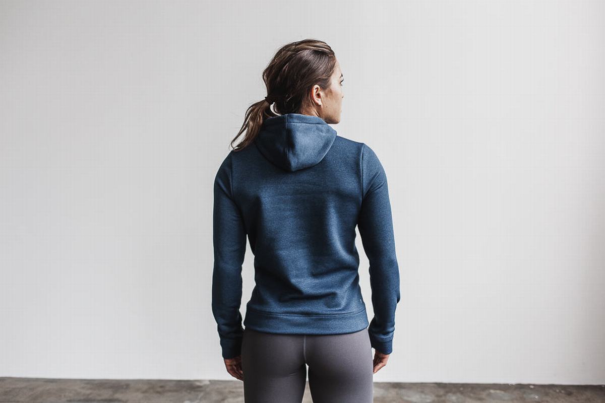 Nobull Performance Women's Hoodie Grey Blue | Australia (GN3179)